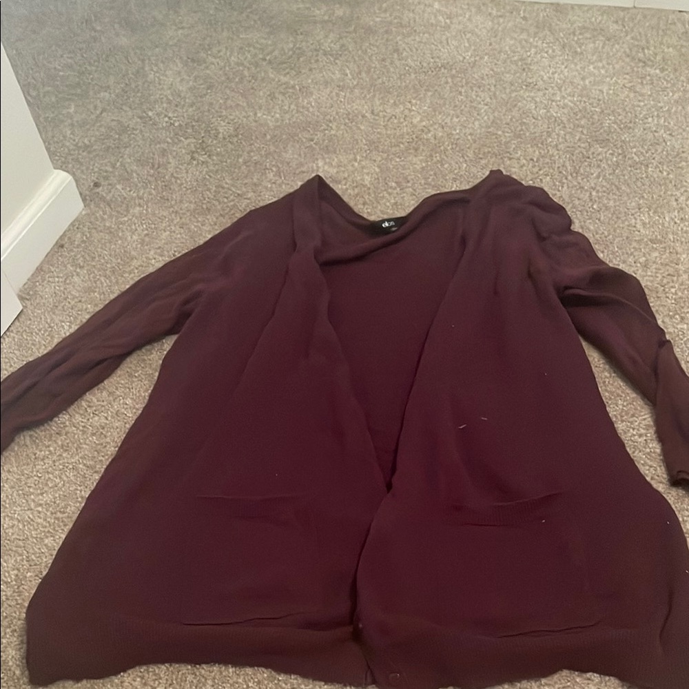Ellos Deep Red Knit Sweater